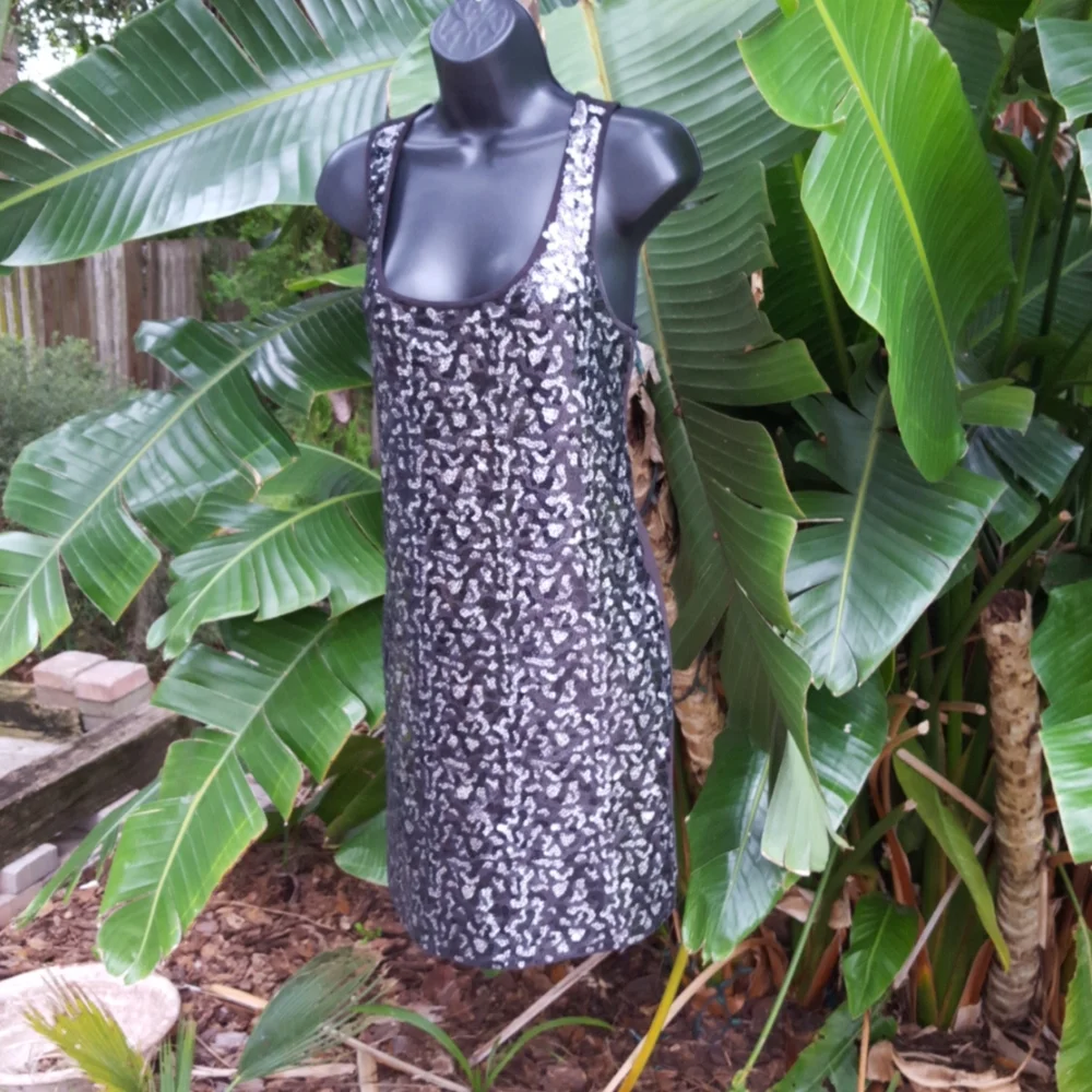Michael kors silver sequin dress